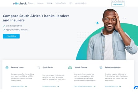 FinCheck homepage
