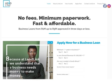 LendLink homepage