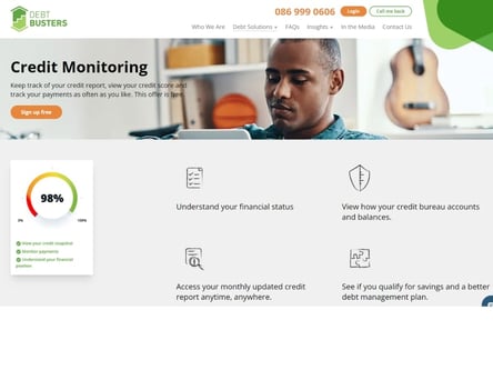 DebtBusters homepage