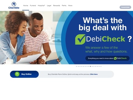 Clientele homepage