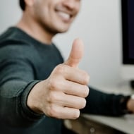 man thumbs up